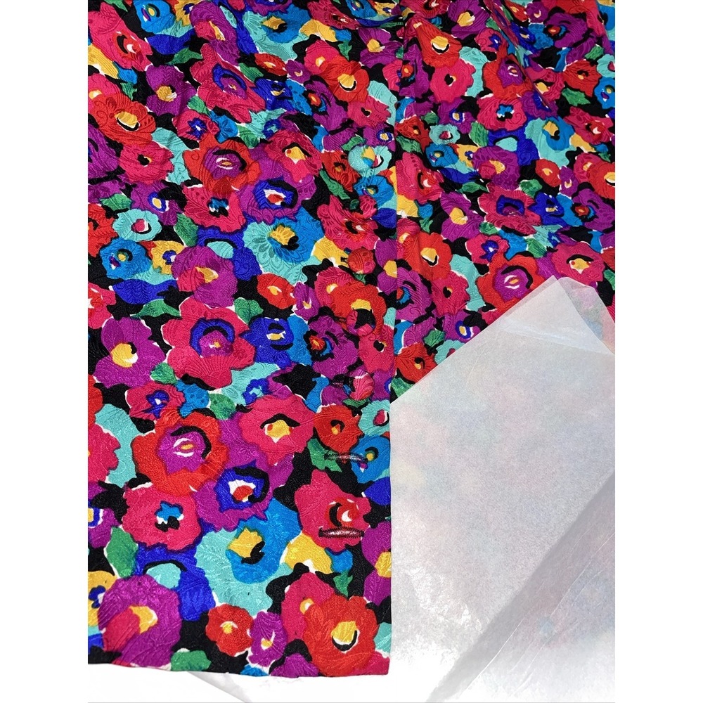 Carolyne Barton Dress Silk Floral Pink Multicolor SZ 8 ( SEE FLAWS - Picture 13 of 16